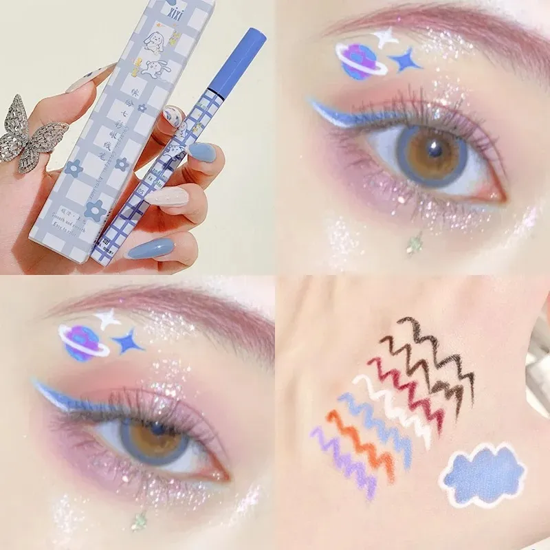 Crayon Eyeliner liquide coloré mat, imperméable, ne fleurit pas, stylo Eye-Liner liquide longue durée, maquillage pour les yeux, cosmétiques — image 4