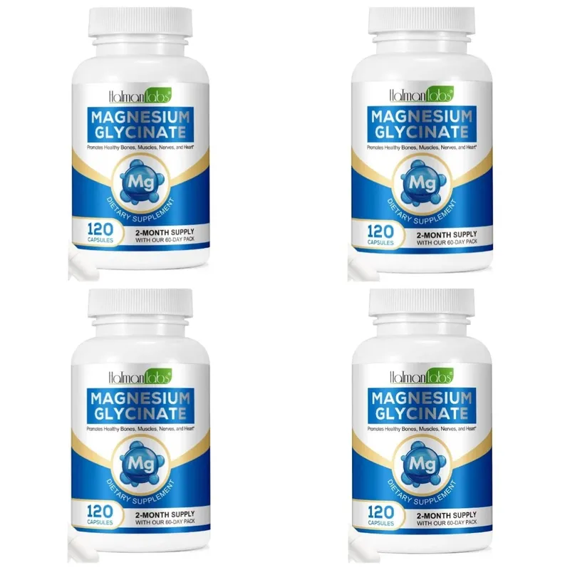 Magnesium Glycinate Capsules with 208mg Elemental Bisglycinate for Healthy Bone Muscle & Nerve Support Adults 120 Capsules — image 10