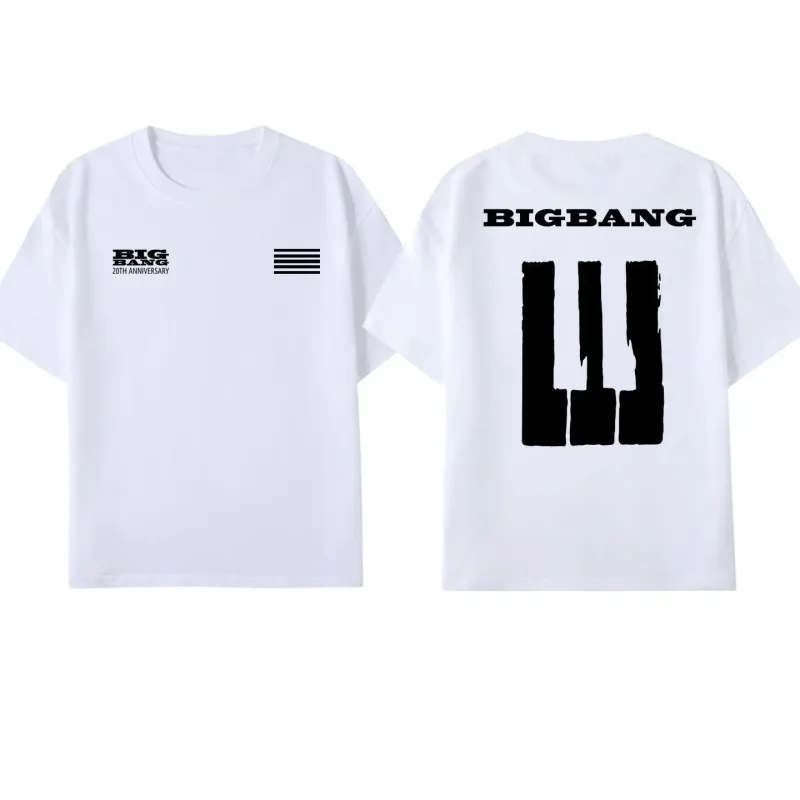 Футболка с концертом в честь 20-летия Bigbang, фанаты G-Dragon, с коротким рукавом, унисекс, женские дышащие, впитывающие пот футболки, мужские толстовки — image 3