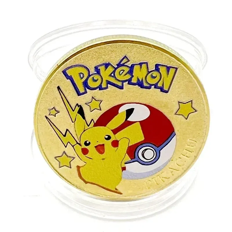 Pokemon złote monety Pikachu Anime pamiątkowa moneta Charizard złota okrągła metalowa moneta zabawki — image 22