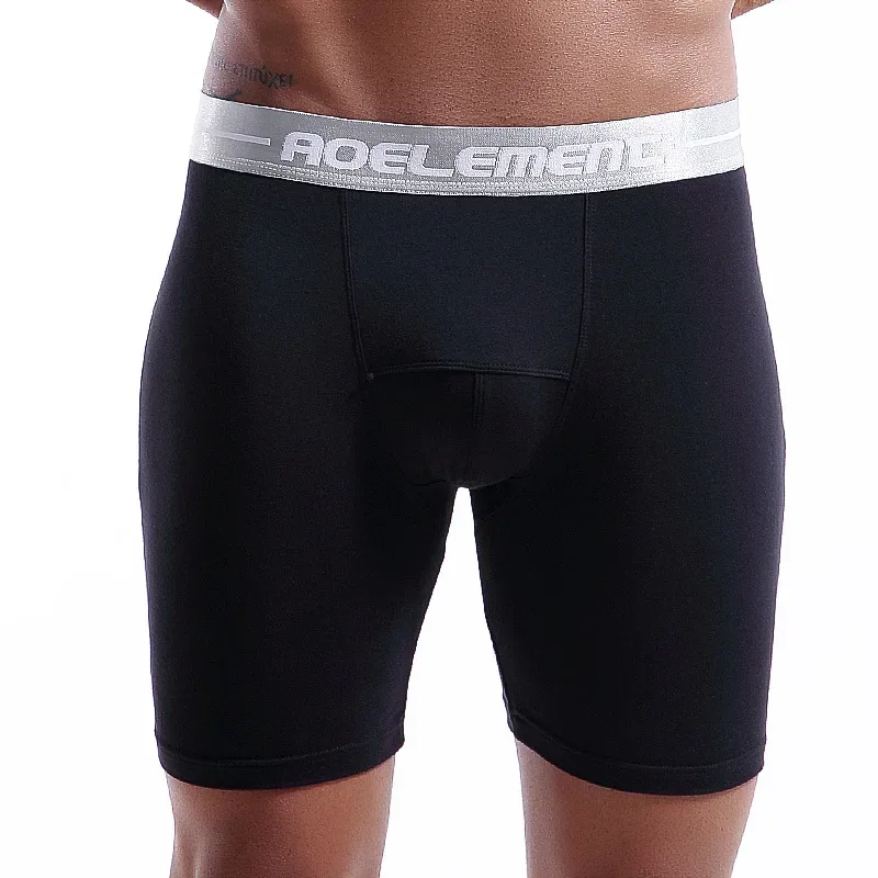 Tamanho grande XL-7XL boxers masculinos shorts modal roupa interior homem respirável bolsa calcinha meio longo perna cueca masculino cueca hombre — image 6