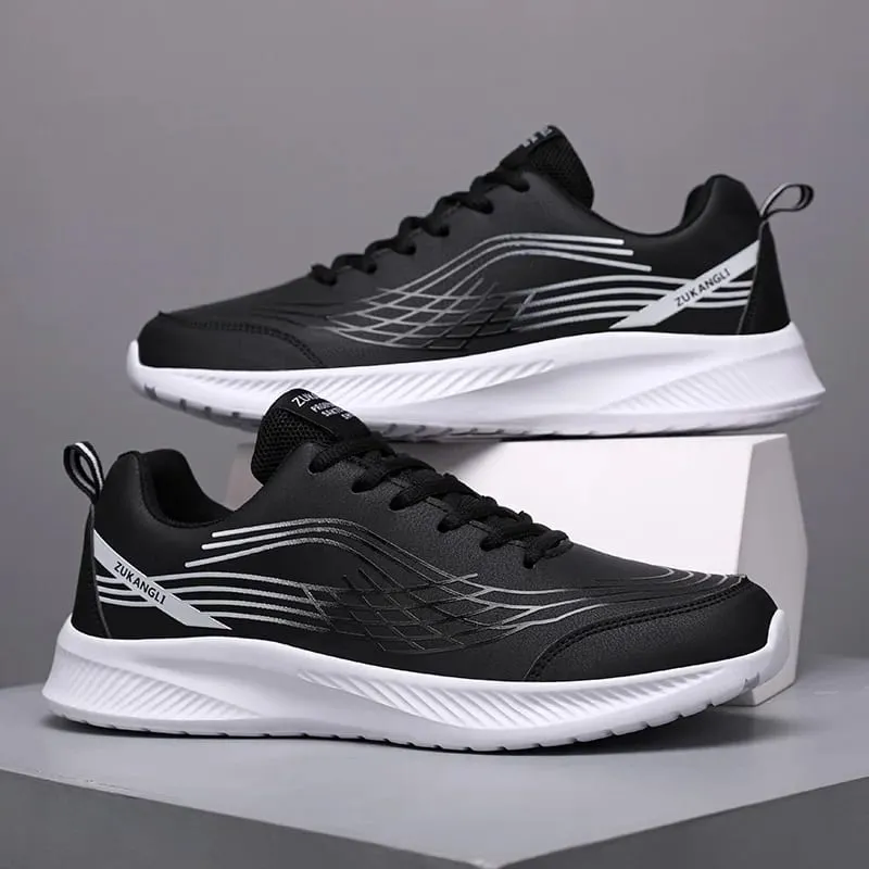 Size 38-47 High Quality Platform Sneakers Black Running Shoes for Men Waterproof Sneakers Men Wear-resistant Walking Sport Shoes