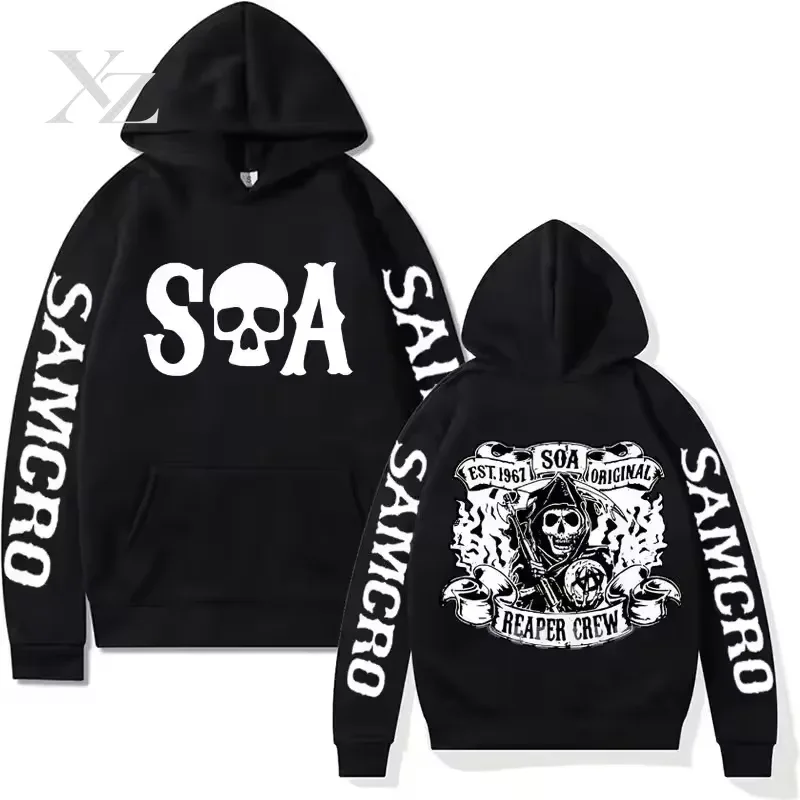 Hot Sale Men's 3D Print Hoodies Sweatshirts Sons of Anarchy Street Style Unisex Loose Casual Pullover Y2K Tracksuit Autumn — image 6