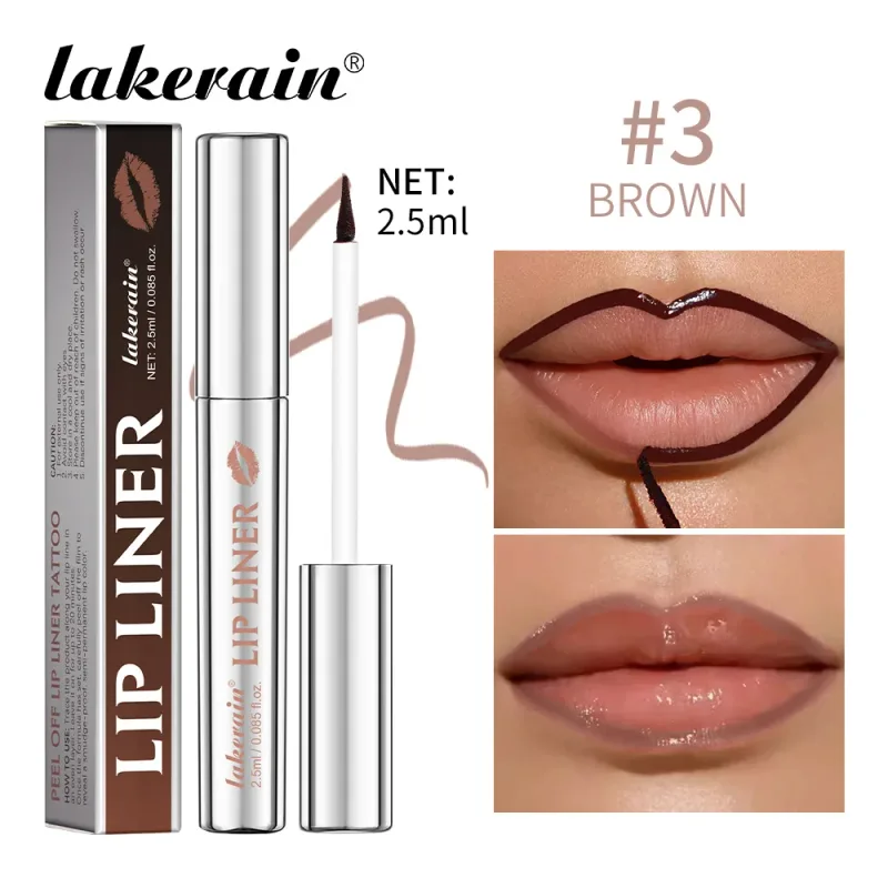 Lakerain descascar delineador labial à prova d'água, delineador labial à prova de manchas, cor de longa duração, não desbota, hidratar, nutrir, maquiagem de contorno labial — image 10