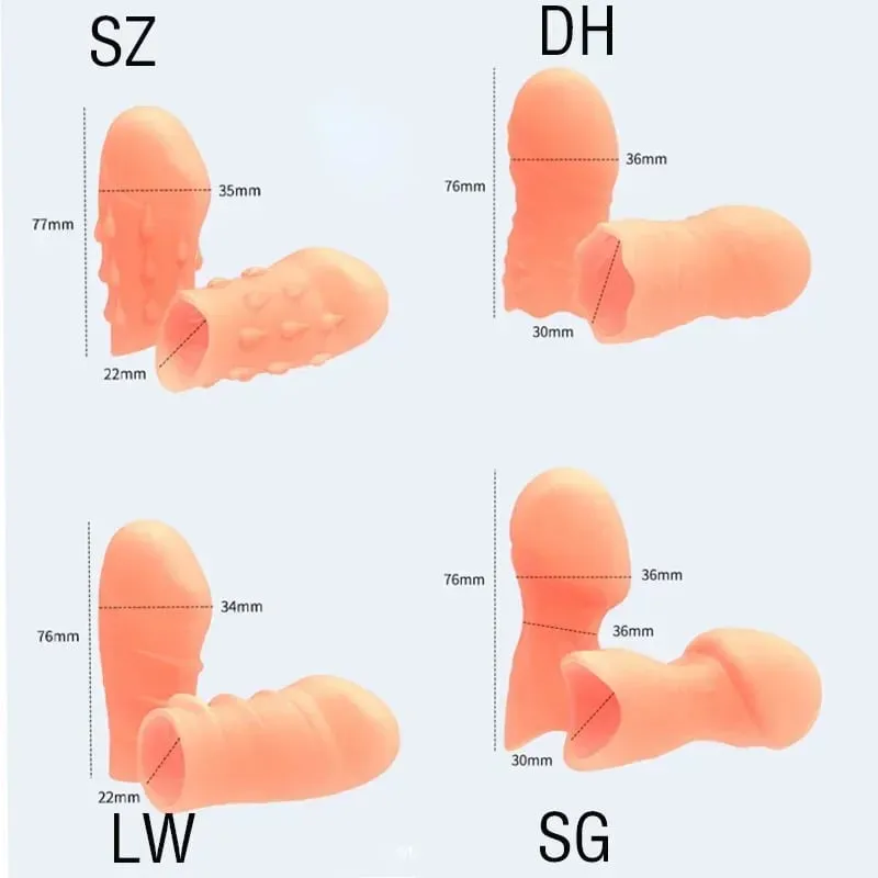 Glans Cover Penis Enlargement Sleeve Foreskin Corretion Cock Ring Penis Extender Delay Ejaculation Sex Toys for Men Adult Toys — image 5