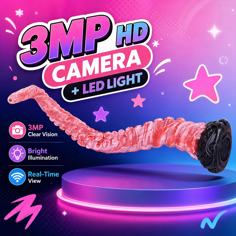 Anal Dilator Endoscope Camera Speculum 101cm Extreme Tentacle Dildo Silicone Butt Plug Training Anus Expansion 18+ Sex Toys — image 3