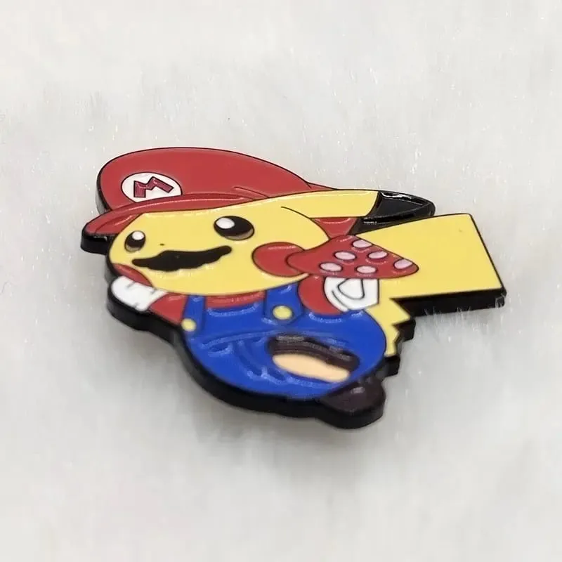 Pokemon Pikachu Men Pin Ve Áo Chân dành cho Ba Lô Trâm Cài Sắt Phù Hiệu Thời Trang Thổ Cẩm cho Quần Áo Trang Sức Quà Tặng