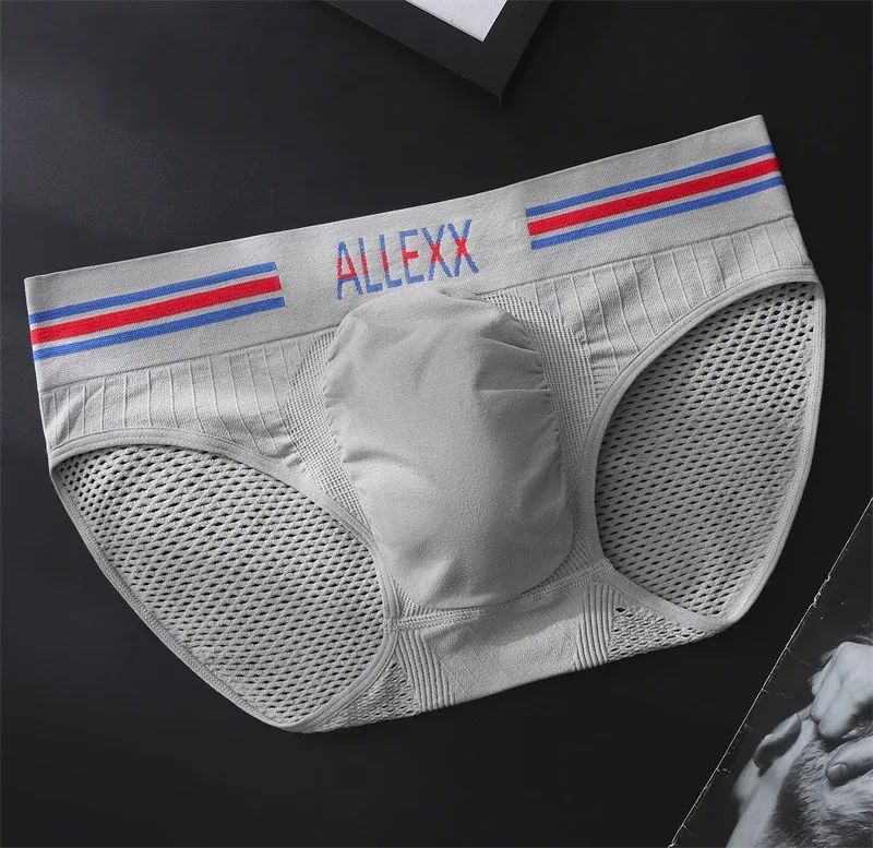 Nen ชุดชั้นใน Letter เอวกว้าง cuecas masculino sexys Tøy ผู้ชาย cueca ตาข่าย Sissy lencerías muy ร้อน U นูน calzoncillos hombre — image 9