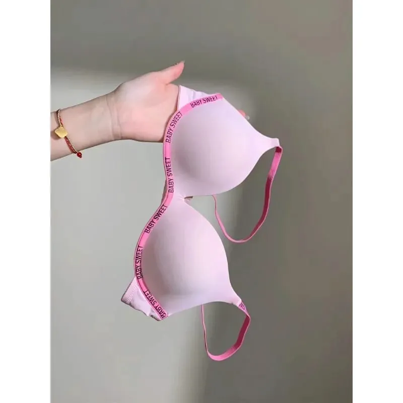 Nouvelle tendance Dopamine couleur sans couture ensemble de soutien-gorge Push Up petit soutiens-gorge sans fil confort beauté dos quotidien décontracté grande taille 32-38 — image 5
