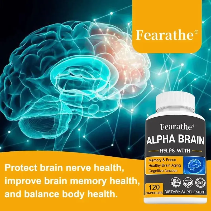 Alpha Brain Nootropics 男性と女性向けの脳サプリメント - ビタミン B6 フォーカス カプセルで記憶力と精神的明晰性と認知力を向上 — image 4