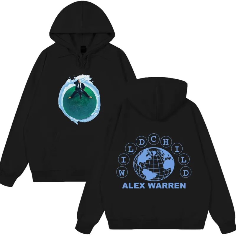 Alex Warren Album Wild child tour 2026 Merch hoodie Men Women Fashion pullover Long sleeves Loose Casual Vintage sweatshirts — image 1