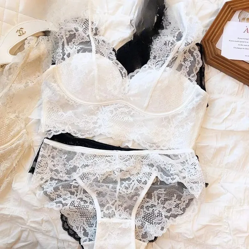 Conjunto de bralette de encaje: sujetador antiflacidez inalámbrico, lencería transpirable ajustable, sin aros, comodidad, ropa diaria delgada y sexy — image 9