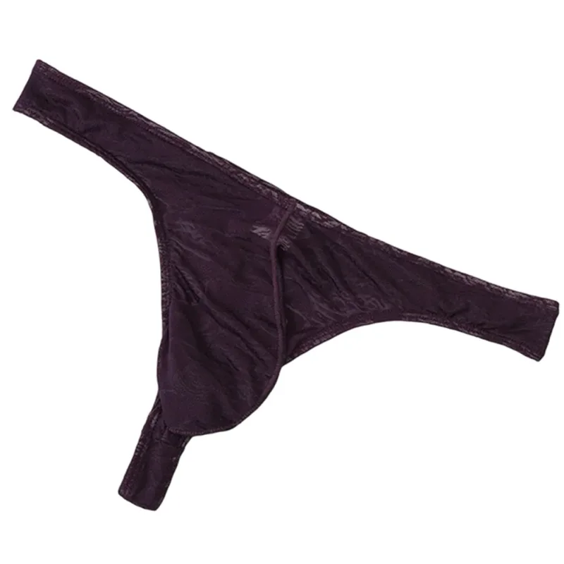 Lelaki Lace Jacquard G-string Seluar Dalam Tinggi Meregangkan Kantung Besar Thong Seluar Dalam Gay Seksi Erotik Seluar Dalam T-belakang