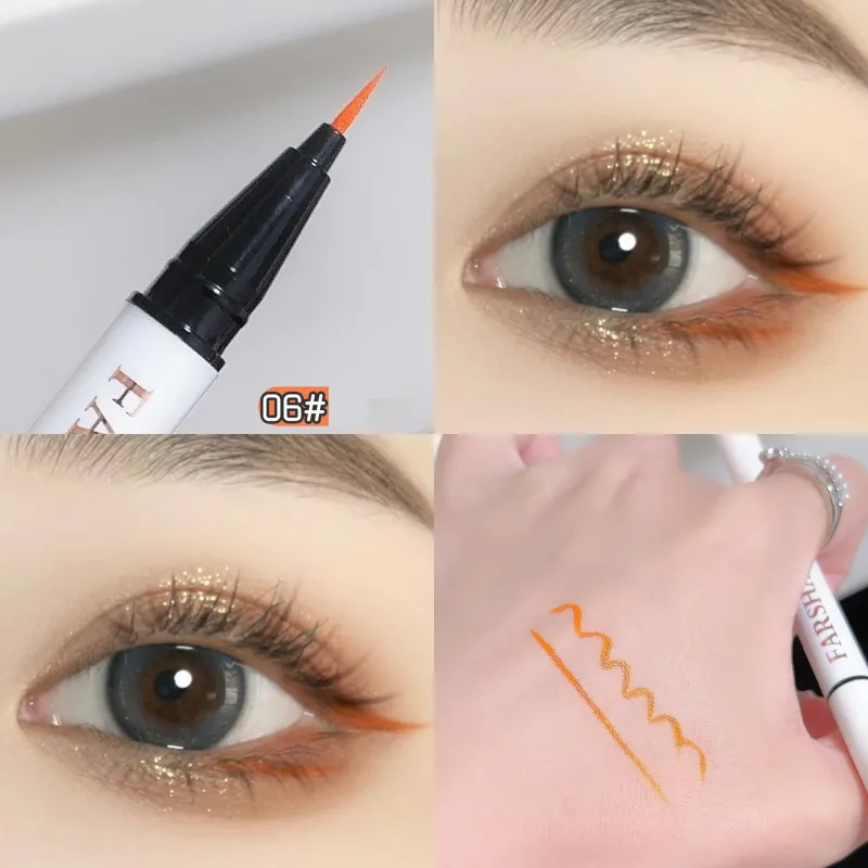 12 สีปากกาอายไลเนอร์กันน้ำ Ultra-Fine Tip Liquid Eyeliner Long-Lasting Eye Liner Quick-แห้งแต่งหน้าสีสันสำหรับคอสเพลย์ — image 13