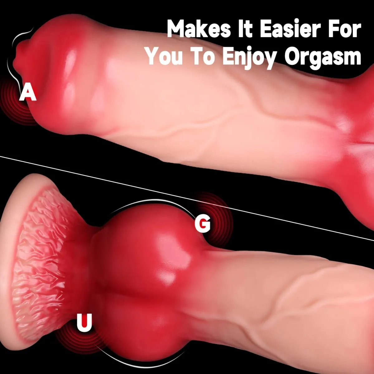 Vibrador realista enorme com nó de cachorro para mulheres, brinquedos sexuais adultos, pênis de animal, plugue anal, ventosa de próstata, brinquedos adultos eróticos para mulheres — image 3