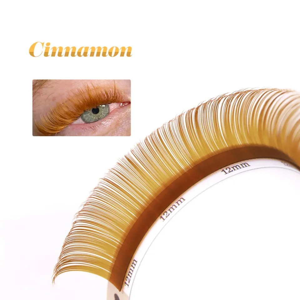 20Rows C CC D Curl Natural Brown Russian Volume Eyelashes 7-15mm Mixed Cashmere Soft Classic Dark Brown Eyelash Extensions — image 5