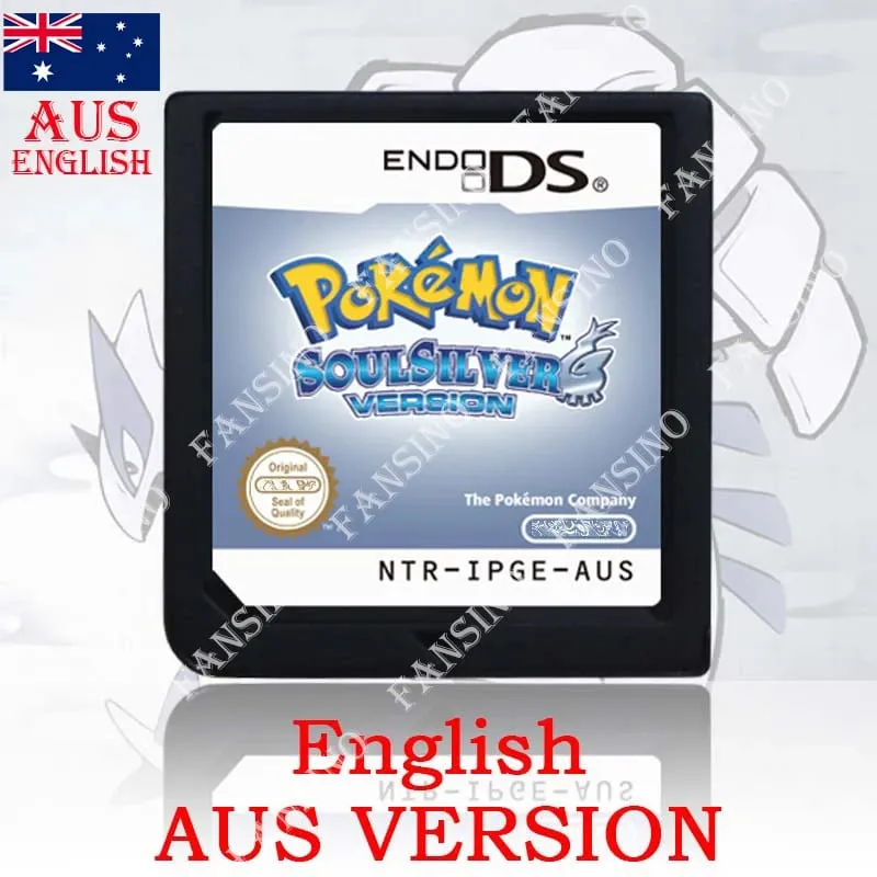 (미국 EUR AUS NOE ESP FRA ITA) 포켓몬 HeartGold SoulSilver 버전 고품질 정통 1:1 복제 DS 비디오 게임 카트리지 — image 11