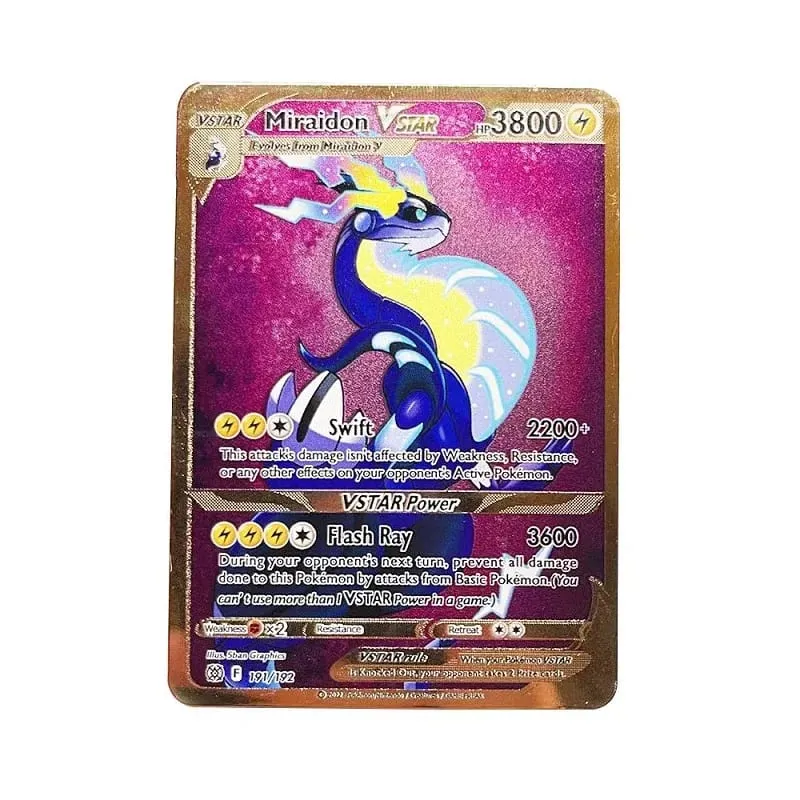 Fajna nowa metalowa karta Pokemon 10000 punktów Arceus Charizard Super karta angielski Mewtwo Lucario Greninja Lillie karty Anime — image 31