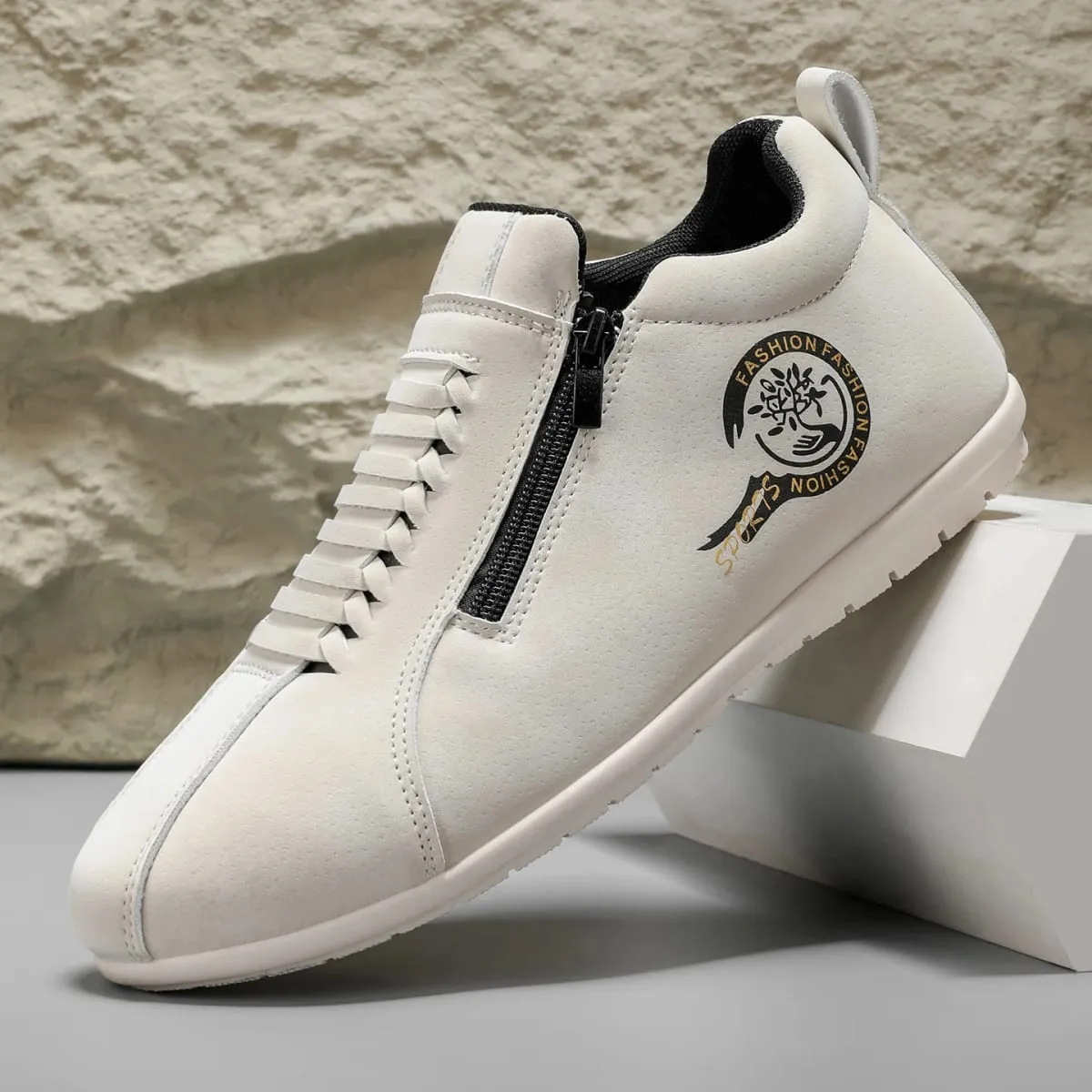 Low-Top Men's Versatile Comfortable Zippered Shoes for Outdoor Hiking and Casual Sports. — image 4