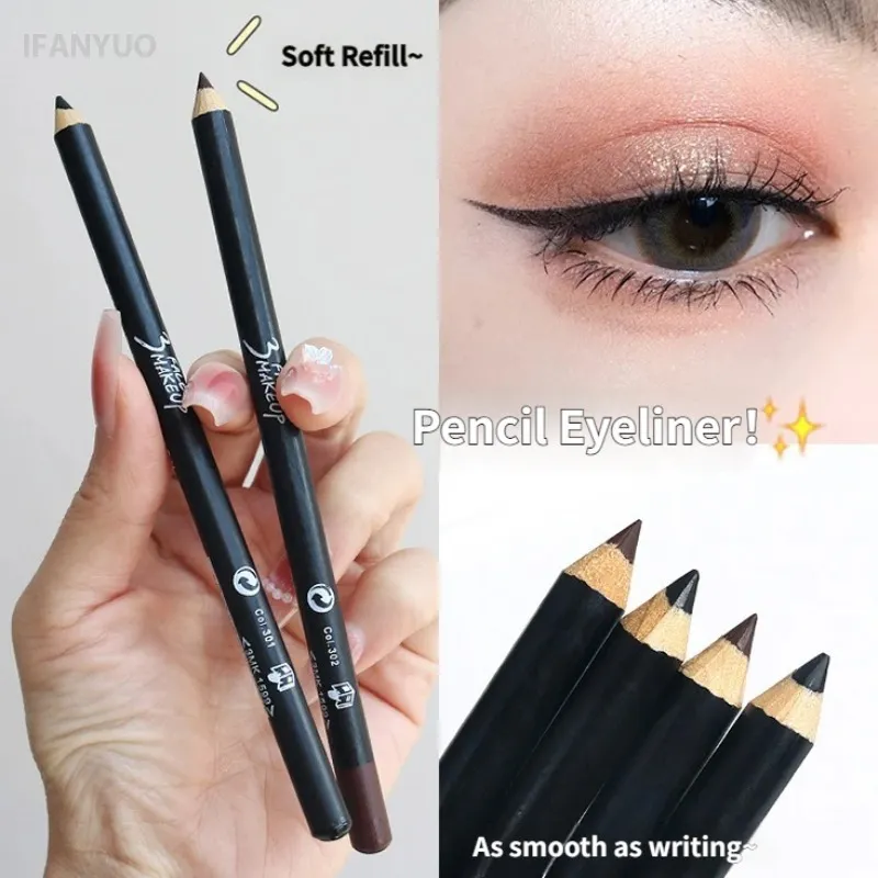 1/12Pc Waterproof Black Brown Eyeliner Pencils-Smudge-Proof Long-lasting Beginner-Friendly Smooth High Pigmented Punk Eye Makeup — image 5