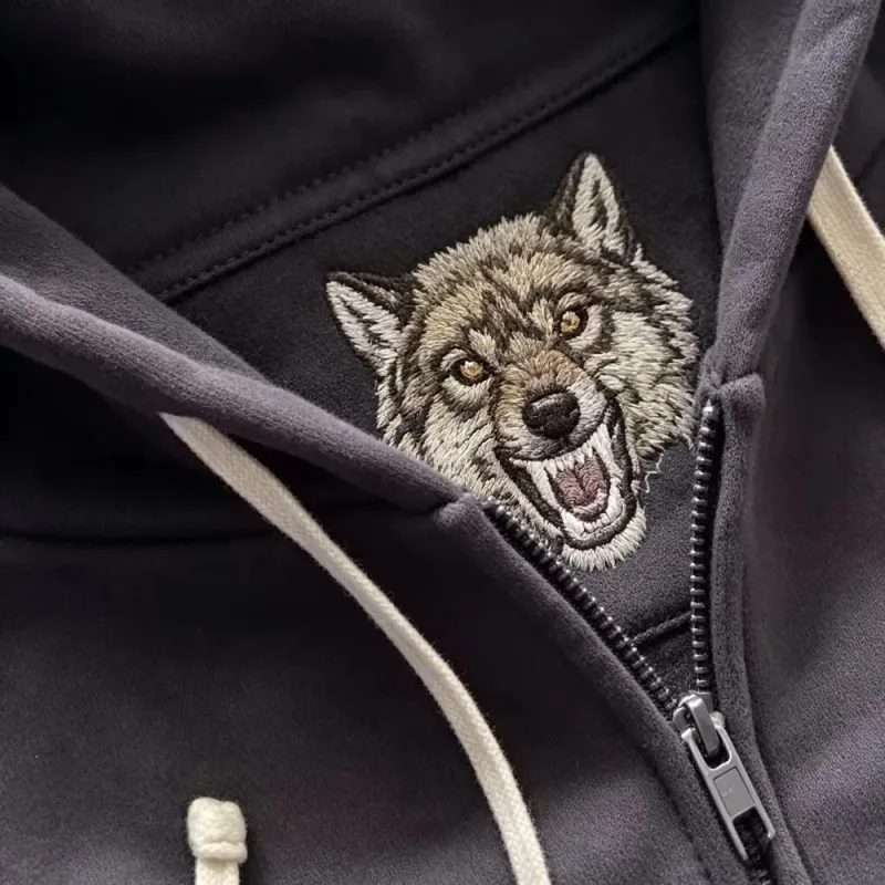 Vintage Bear Print Hoodie Men Retro Green Plaid Patch Pullover Hooded Sweatshirt Casual Streetwear Long Sleeve Women Hoodies Top — image 10