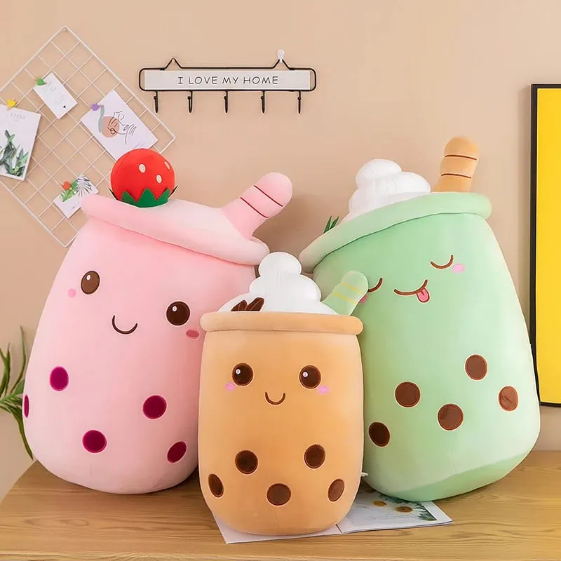 Cute Stuffed Boba Plush Bubble Tea Food Milk Cup Plushie Pillow Soft Kawaii Hugging Plush Toys Gifts for Kids — image 8