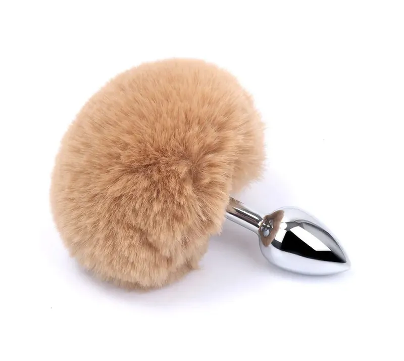 Metal Plush Rabbit Tail Anal Plugs Prostate Massager Butt Plug Rabbit Ear BDSM Cosplay Erotic Sex Toys for Women Adults Sex Game — image 11