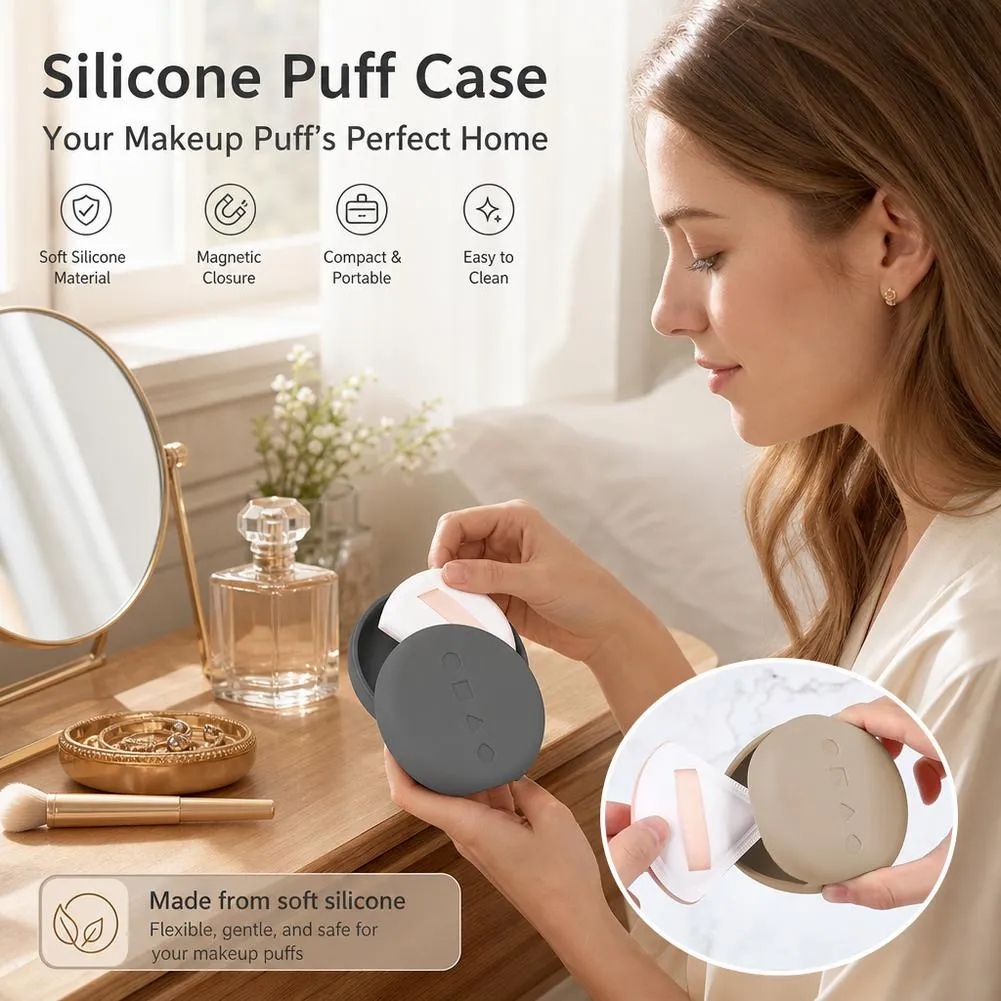 Silikone kosmetiske børster Opbevaringspose Rejse Makeup Børste Holder Makeup Svampe Etui Bærbart Makeup Værktøj Organizer