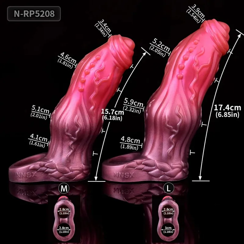 Large Horse And Wolf Penis Sleeve Closed Cock Sheath Sex Toy For Men Penis Enlargement Delay Ejaculating M L XL Size
