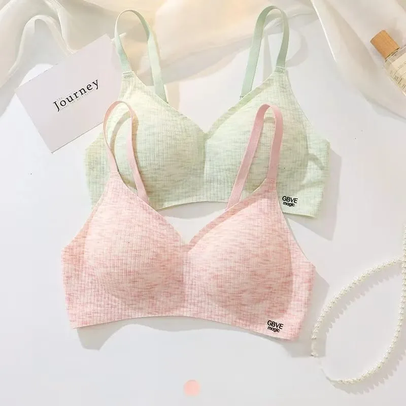Bra Tekan Tubi Jeli Tanpa Surih Wanita Sokongan Lembut Pakaian Dalam Anti-Kendur Selesa tanpa Wayar untuk Setiap Hari W — image 7