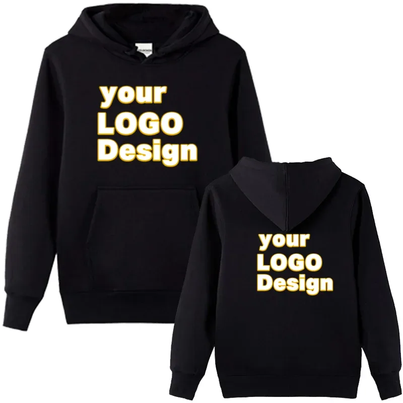 Hoodies Tersuai Teks Logo DIY Cetakan Imej Hoodie Berkualiti Tinggi Baju Baju Kasual Sukan Tersuai Hadiah Krismas Tersuai — image 5