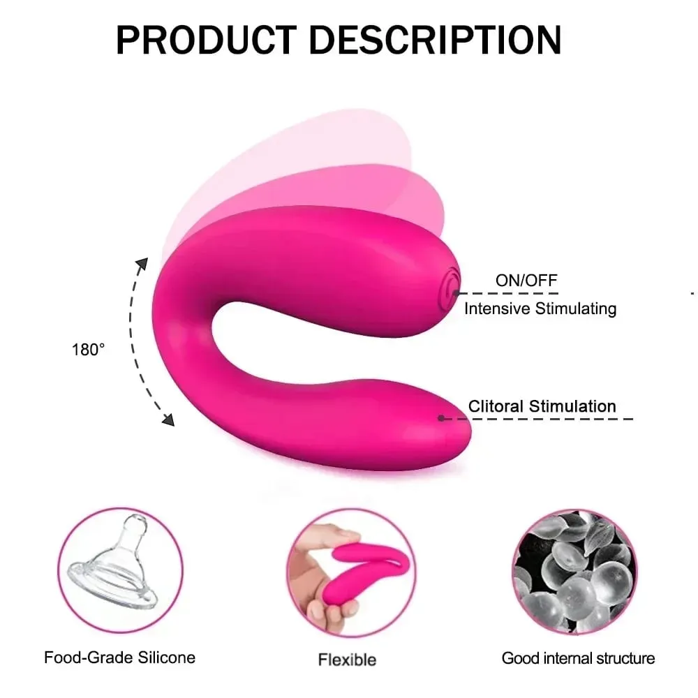 U-Form Klitorisstimulator Tragbarer weiblicher Vaginalvibrator G-Punkt-Massagegerät Kleiner leistungsstarker Kugelvibrator Tragbares Sexspielzeug