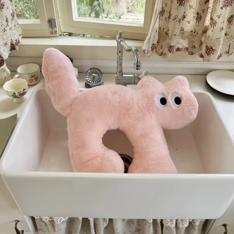 Celebridade feminino flor travesseiro sofá decoração kawaii gato urso almofada animais de pelúcia arco-íris floral aro coelho brinquedo de pelúcia natal — image 16
