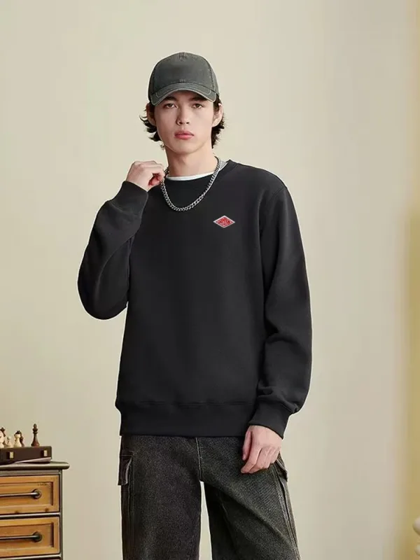 Autumn Winter High Quality O-Neck Sweatshirts Cotton Embroidery logo Casual Hoodies Men Long Sleeve Women Tracksuit Tops — image 4