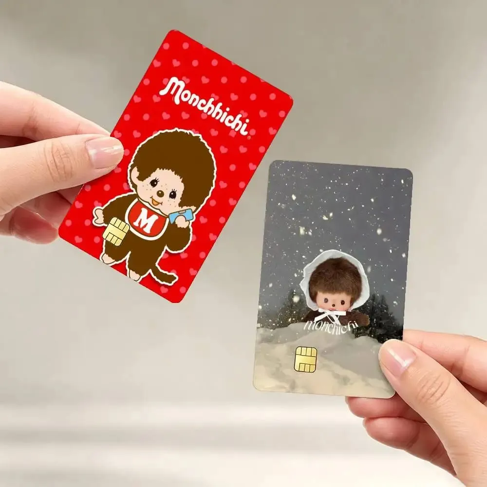 Cute M-MonchhichiS Sticker Film Tape Skin for Credit Card Debit Card Waterproof Stickers — image 1