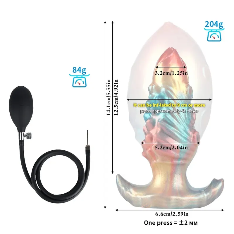Analprop Dildo Oppustelig Udvidelse Analstørrelse Justerbar G-Spot Stimulation Prostata Onani GAY SM Trænings Sexlegetøj 18+