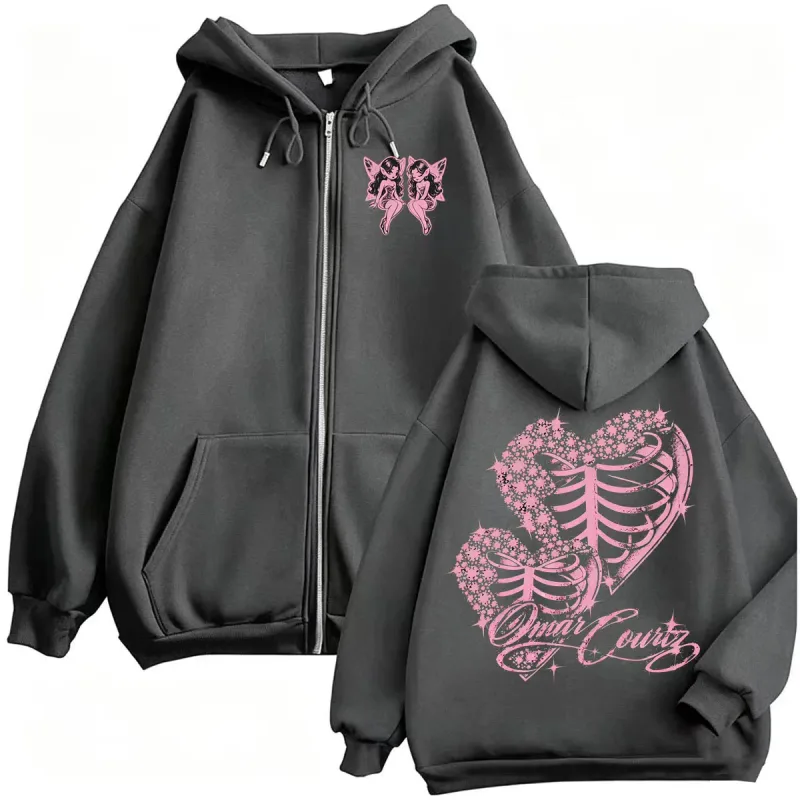 Omar Courtz Por Si Manana No Estoy Tour Zipper Hoodies Coats Men Women Fashion Aesthetic Cardigan Sweatshirts Jackets Streetwear — image 4