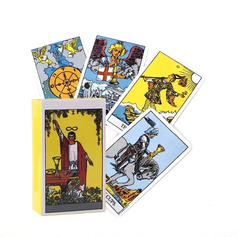 Cartes de Tarot Rider Waite, jeu de société, cartes de Divination, Oracle, Version russe, espagnole, anglaise, pour débutants, jeu de fête, jouet — image 5