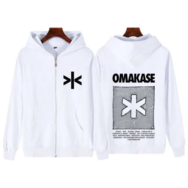 Alvaro Diaz Omakase 2026 Album Tour Print Zipper Hoodie Men Fashion Sweatshirts Long Sleeves Loose Casual Vintage Zip Up Jacket — image 8