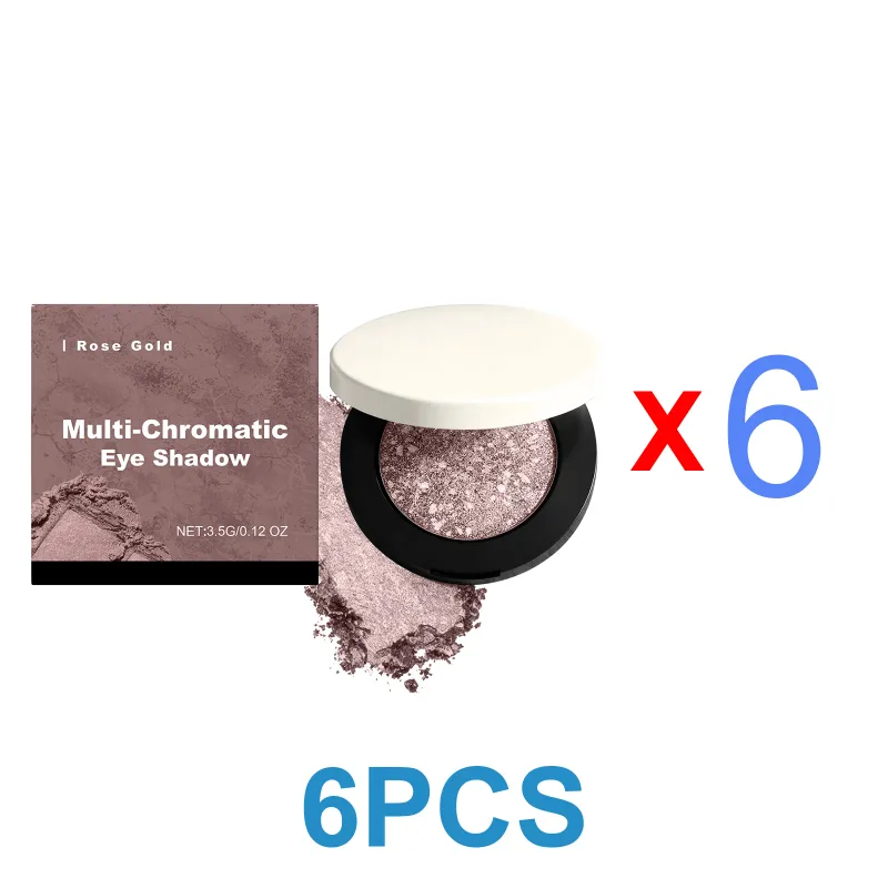 Rose Gold Shimmer Shine Eye Shadow Daily Natural Glow Colorful Lustrous Eyeshadow Portable Compact Palettes For Travel Office Dating Party Eye Makeup Cosmetic — image 11