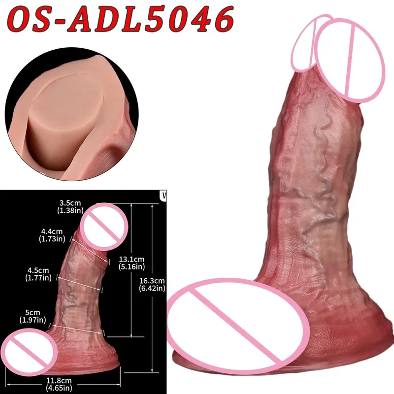 47cm Realistic Long Dildos Double Head Anal Vaginal Stimulator Sex Toy With Sucker For Lesbian Couples Gay Men Adult Tools