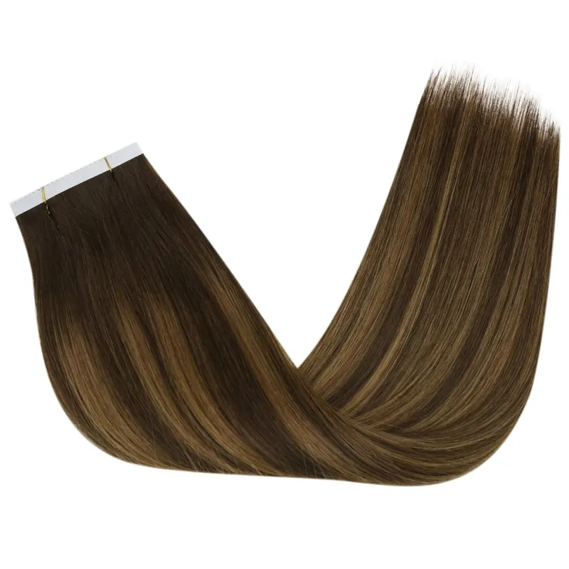 [12 Months] Ugeat Invisible Tape in Human Hair Extensions 10A Grade Seamless Skin Weft Injection Virgin Tape in Hair 2.5G/Pieces