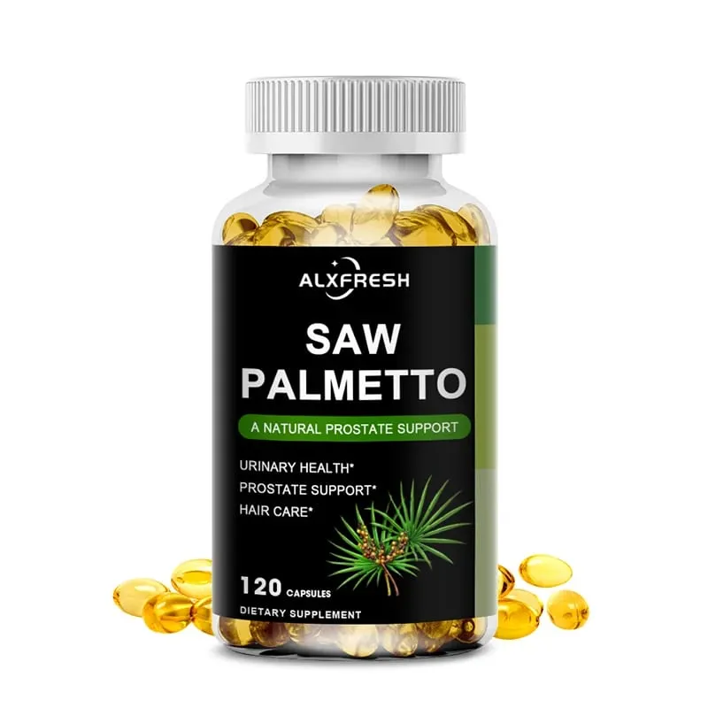 Alxfresh Prostate Health Supplement Natural Saw Palmetto Extract Stöder prostata- och hårväxtkapslar för män och kvinnor — image 8