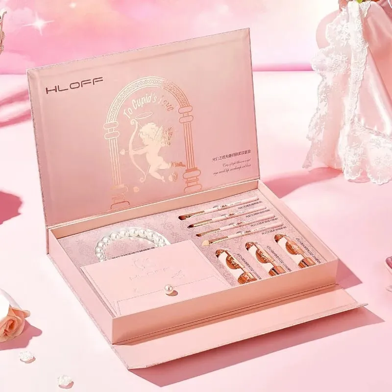 Set de regalo de maquillaje: paleta de sombras de ojos y lápiz labial Kit de belleza facial completo Regalo perfecto para el día de San Valentín para novia y esposa — image 6