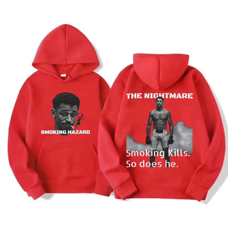 The Nightmare Carlos Prates Smoking Hazaro Hoodies Men Women Violence Aesthetics Sweatshirts Casual Fleece Long Sleeve Pullovers