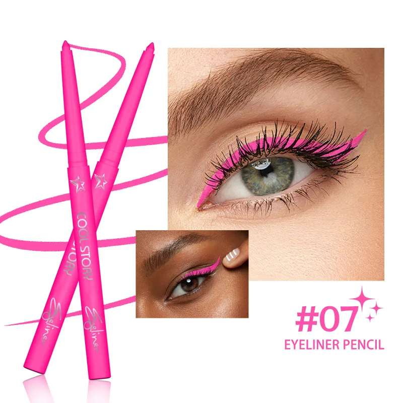 Stylo Gel Eyeliner Fluorescent UV 12 couleurs, imperméable, séchage rapide, Eyeliner coloré néon, blanc, bleu, violet, maquillage pour les yeux, fête musicale — image 9