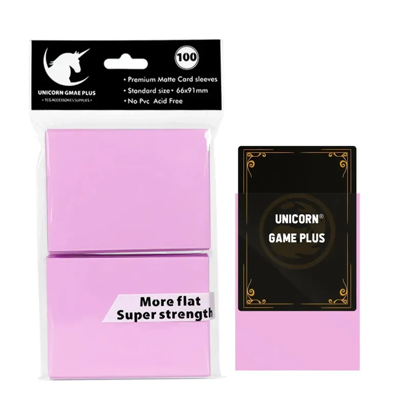 100pcs 2.5 "x3.5" 프리미엄 트레이딩 카드 슬리브 66x91mm MTG Magic Gathering Lorcana 게임 카드 용 표준 크기 보드 게임 카드