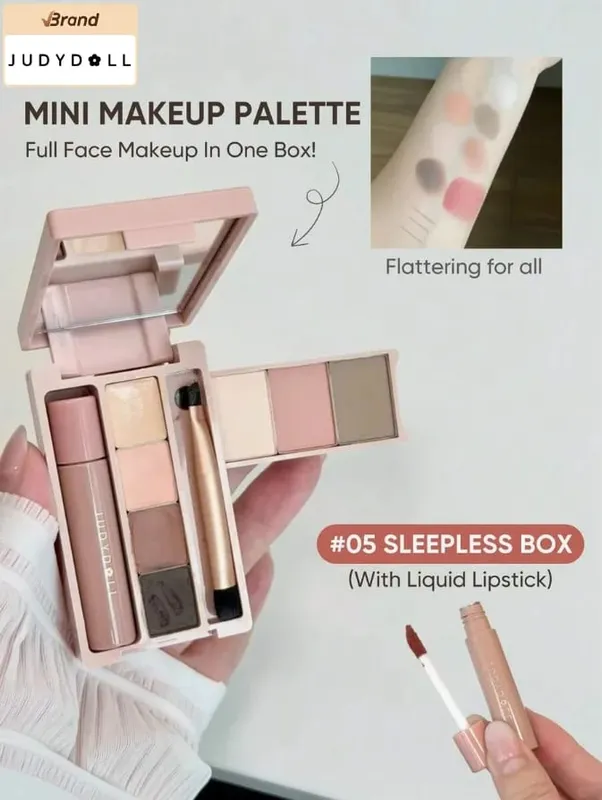 Judydoll Augenbrauen-Palette, tragbares All-in-One-Puder-Reise-Make-up-Set, multifunktionale Mascara, Rouge-Konturierung — image 2