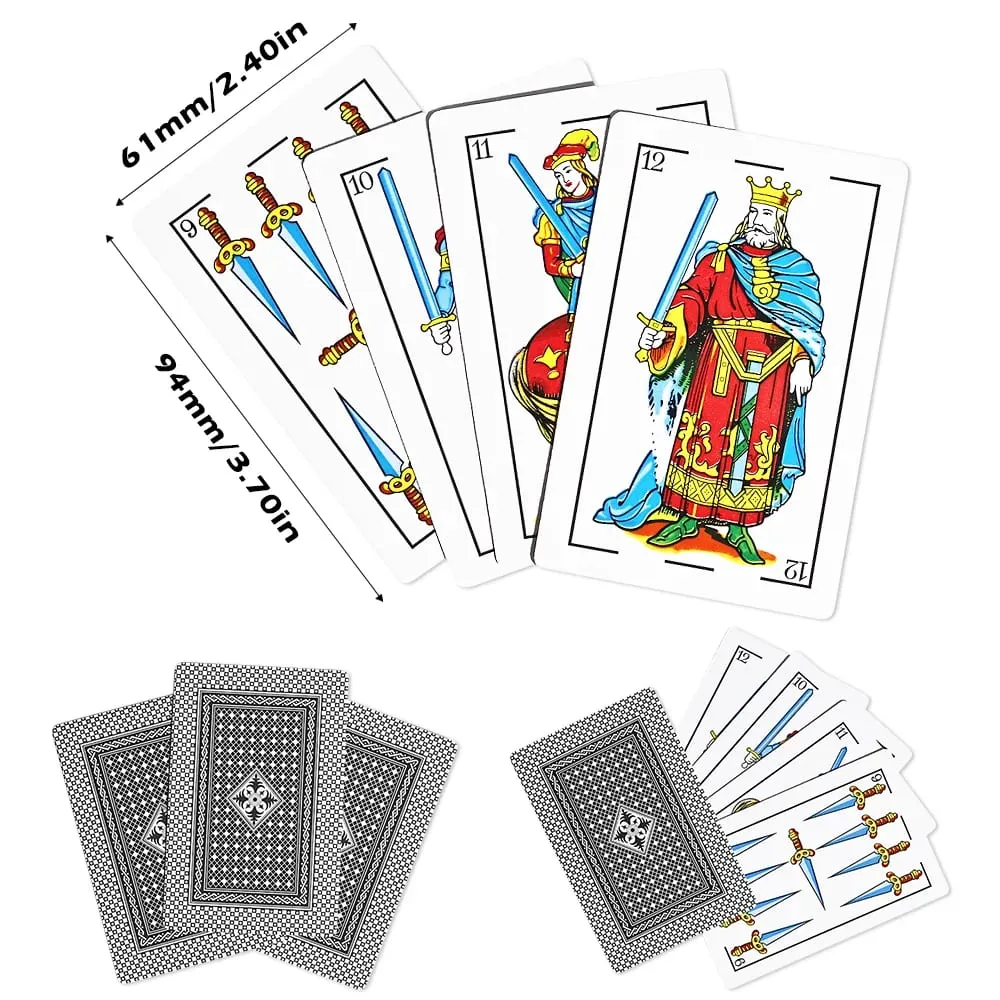 50PCS Spanish Playing Cards with Plastic Case Traditional Card Game Deck Classic Playing Cards for Brisca Tute Escoba — image 3