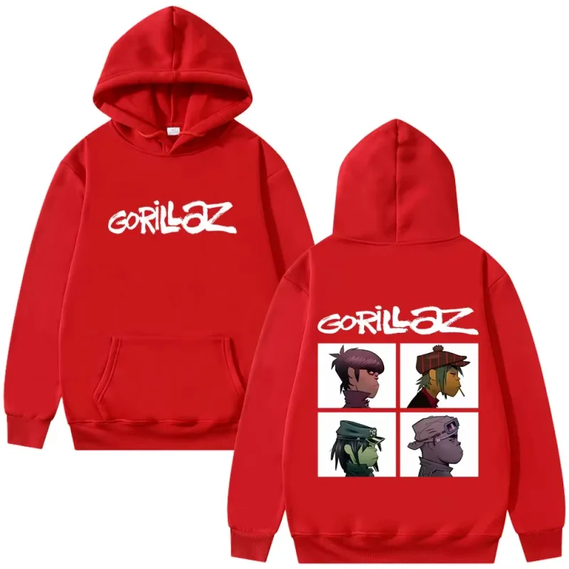 The Gorillaz Rock Band's Fashion Album Features Pattern Prints on Men's Hoodies Sweatshirts Hip-hop Alternative Retro Pullovers — image 10